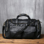 Sac de voyage en cuir de vachette, poches et rangements – Image 10