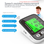 Tensiomètres de bras LCD portable, moniteur de pression artérielle, fréquence cardiaque, à grande manchette – Image 6