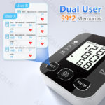 Tensiomètre numérique de bras, moniteur de pression artérielle, fréquence cardiaque – Image 4
