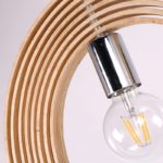 Suspension en bois massif, anneaux variables, lampe nordique – Image 6