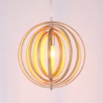 Suspension en bois massif, anneaux variables, lampe nordique – Image 3