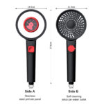 Pommeau de douche à hélice, 3 modes, double tête, économie d'eau réglable, avec filtration – Image 8