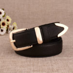Ceinture en cuir PU pour femme, boucle dorée, 105 cm – Image 5