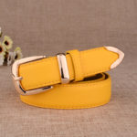 Ceinture en cuir PU pour femme, boucle dorée, 105 cm – Image 3