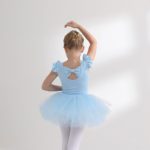 Justaucorps de ballet et Jupe tutu à 4 Couches, manches à volants, pour fille – Image 2