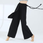 Pantalon de danse avec jupe fluide, lyrique, larges et fin, vêtements d'entraînement – Image 2