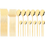 Ensemble de couverts en acier inoxydable, 24 pièces