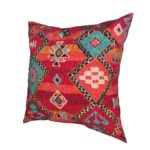 Housse de coussin, berbère marocain, imprimé coloré, 45 x 45 cm – Image 4