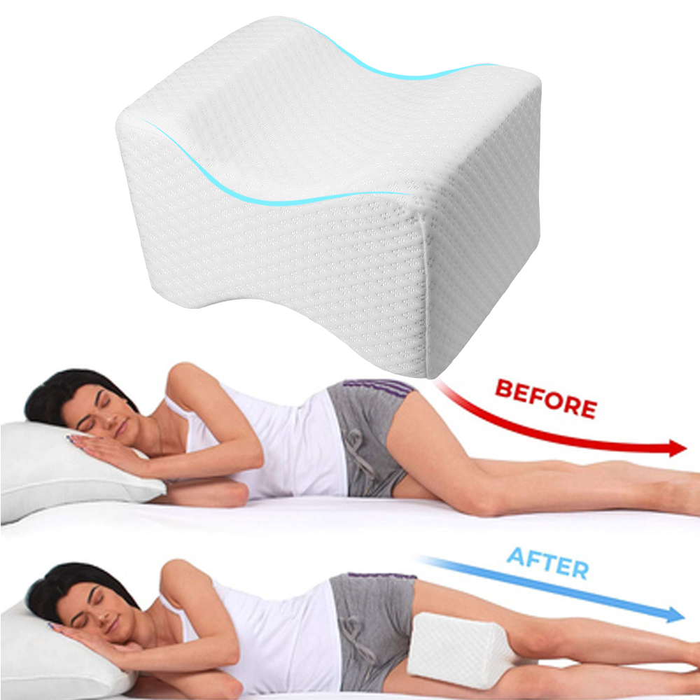 159826-q9eoyu.jpg Oreiller pour les genoux et les jambes en mousse à mémoire, alignement de la colonne vertébrale – Image 1