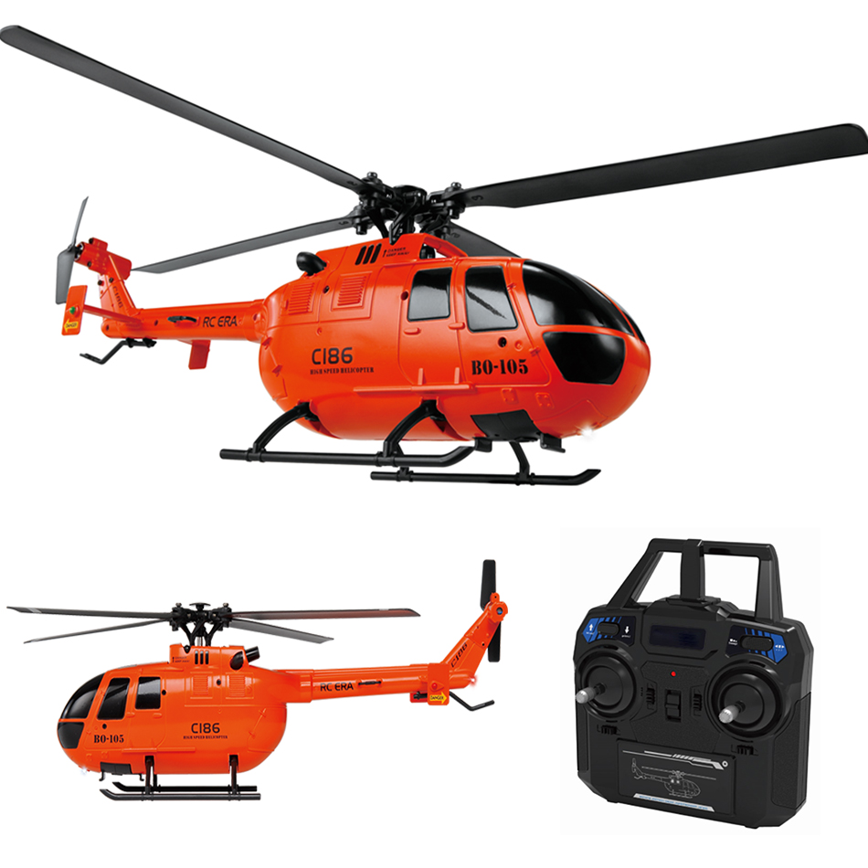 Hélicoptère RC C186 Pro, 2.4G, 4 canaux, système de stabilisation automatique