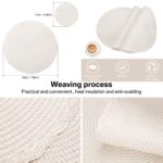 Ensemble de sets de table tissés à bords croisés, ronds, 12 pièces – Image 6