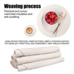 Ensemble de sets de table tissés à bords croisés, ronds, 12 pièces – Image 7