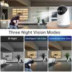 Caméra IP PTZ, Lenovo WiFi 5G, 3MP, moniteur bébé, sécurité intérieure à domicile – Image 4