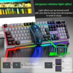 Ensemble clavier et souris mécanique filaire USB, rétroéclairé, Gaming, QWERTY – Image 2