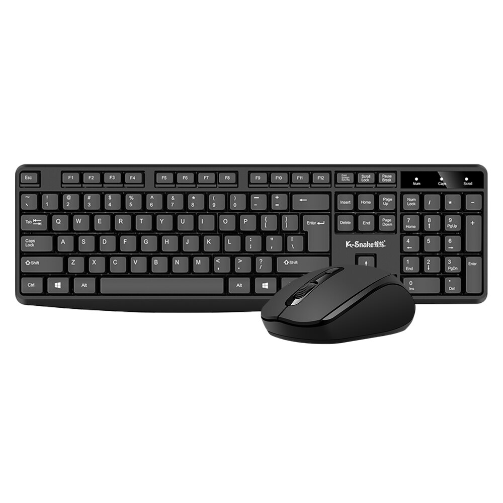 Ensemble clavier et souris sans fil, 2.4GHz, USB, QWERTY