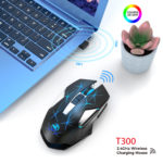 Ensemble clavier et souris rechargeables sans fil, à membrane, rétroéclairage coloré RVB, QWERTY – Image 6