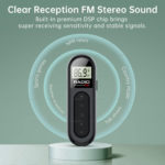 Radio FM de poche portable pour la randonnée et la marche, rechargeable – Image 3