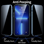 Double coque magnétique 360° pour iPhone, protection de la vie privée, double verre, protection en métal – Image 3