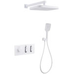 Lot de 2 ensembles de douche thermostatique, moderne, touches piano, 5 couleurs – Image 11