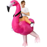 Costume gonflable de flamant rose monté, déguisement – Image 6