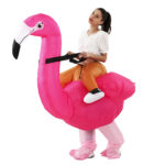 Costume gonflable de flamant rose monté, déguisement – Image 5