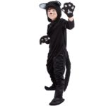 Déguisement de chat noir pour enfant, combinaison adaptée aux spectacles sur scène