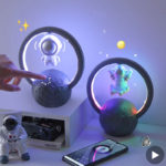 Enceinte Bluetooth avec astronaute en lévitation magnétique, LED, 5W, portable