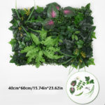 Panneau mural de plantes artificielles, tropicales, fleurs, feuilles, 60 x 40 cm – Image 4