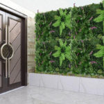 Panneau mural de plantes artificielles, tropicales, fleurs, feuilles, 60 x 40 cm – Image 2