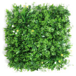 Panneau mural de plantes artificielles, tropicales, fleurs, herbes vertes, 50 x 50 cm – Image 6