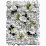 Panneau mural de fleurs artificielles, roses hortensia, décoration mariage, 60 x 40 cm – Image 5