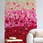 Panneau mural de fleurs artificielles, roses, décoration, 60 x 40 cm