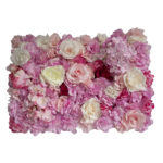 Panneau mural de fleurs artificielles, roses, décoration, 60 x 40 cm – Image 4