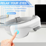 Masseur oculaire avec vibration, chauffant, Bluetooth, musique, pression d'air, pliable – Image 6