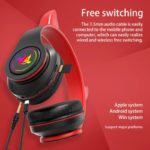 Casque audio sans fil pour enfant, Bluetooth avec microphone, clignotant RVB – Image 3