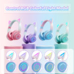 Casque de jeu sans fil avec microphone, Bluetooth 5.1, suppression active du bruit – Image 3