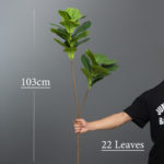 Branche de Ficus Lyrata artificielle, grandes feuilles, 103 cm – Image 2