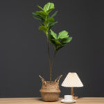 Branche de Ficus Lyrata artificielle, grandes feuilles, 103 cm