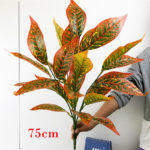 Plante artificielle, croton, arbuste de 26 feuilles, 75 cm – Image 2