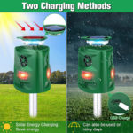 Répulsif solaire ultrasonique pour animaux, étanche, dissuasif, 8 à 10 m – Image 3