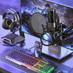 Kit de microphone professionnel en métal, avec accessoires, pour podcast, streaming, studio – Image 4