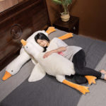 Peluche de canard blanc, coussin moelleux, de grande taille, de 50 à 160 cm – Image 6
