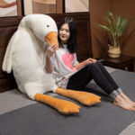 Peluche de canard blanc, coussin moelleux, de grande taille, de 50 à 160 cm – Image 3