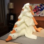 Peluche de canard blanc, coussin moelleux, de grande taille, de 50 à 160 cm