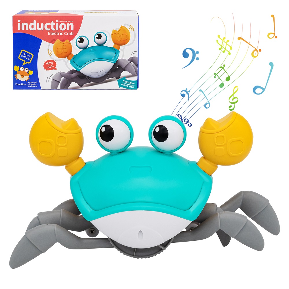 Crabe rompant, jouet pour bébé, attrape-moi avec musique, multisensoriel, éducatif et interactif