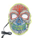 Masque LED d'halloween, au néon lumineux, Roi fantôme – Image 3