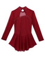 Costume de patinage artistique à manche longue, compétition de danse, pour adulte – Image 5