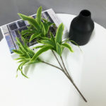 Plante artificielle avec branche, feuilles tropicales, 3 têtes, 36 cm – Image 3