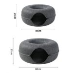 Niche tunnel en feutre pour chat, demi-fermé, chenil d'entraînement intérieur – Image 6