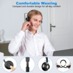 Casque audio USB avec microphone rotatif 360°, anti-bruit actif, pour centre d'appels, Webex, Zoom – Image 2